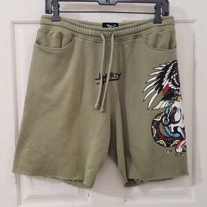 Ed Hardy Khaki Men's Athletic Shorts